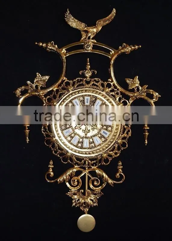 Amazing Flower Decorative Wall Clock, Copper Cast Wall Clock, French Elegant Design Wall Clock