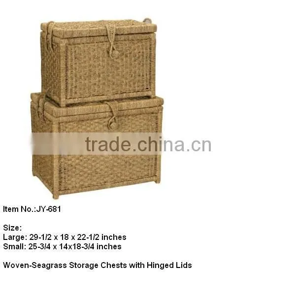 Seagrass weaving basket wall basket with handle