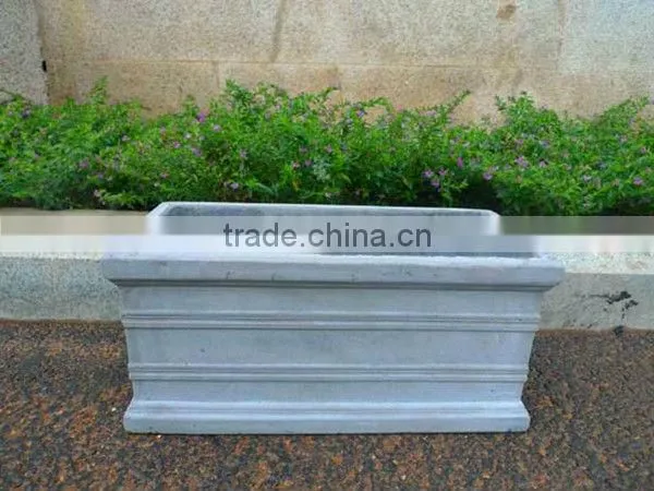 White Large Ceramic Flower Planters and Pots Sandstone Garden Plant Pots Wholesale
