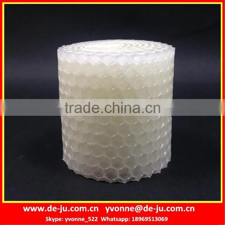 Wooden Gift Box Pillar White Beeswax Candle