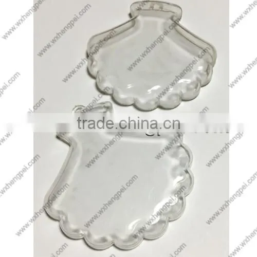 Cleverish portable cute transparent shell plastic storage jewelry wedding box kit