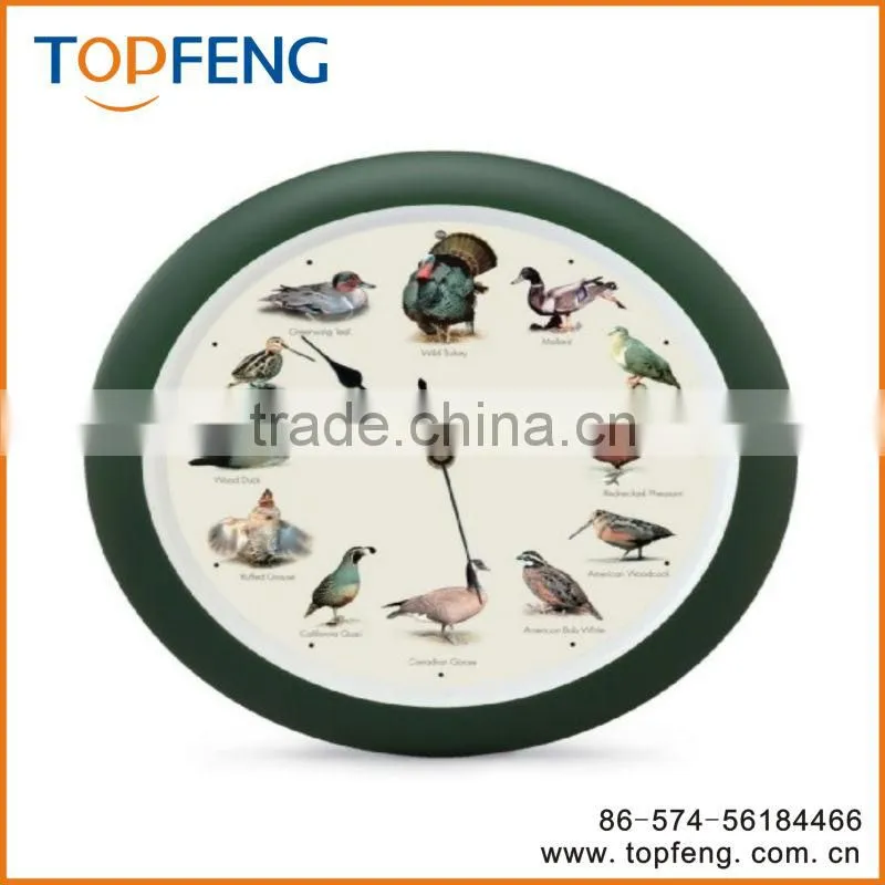 Newhall Singing Bird Wall Clock /Singing Bird Wall Clock/12 Unique Bird Songs Chirping Hourly clock