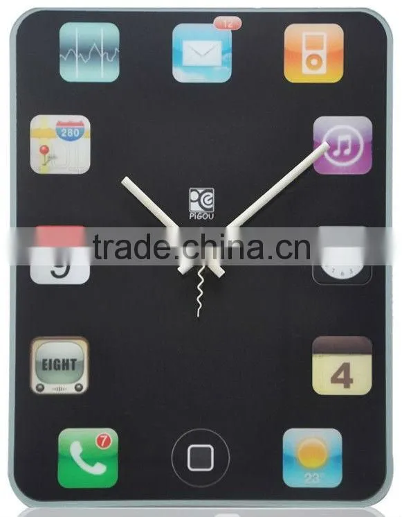 Supply creative tablet computer screen wall clock / mute scan wall clock