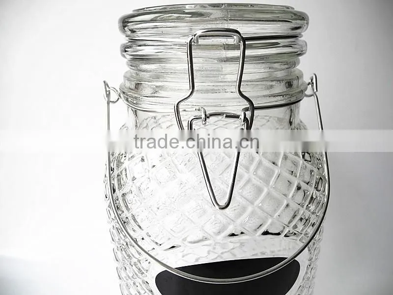 3L airtight vintage traditional round clip top preserve glass bottles