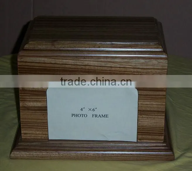 Cheap wholesale wooden photo frame funeral pet ashes urn