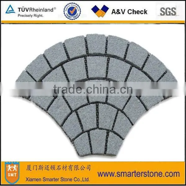 Black basalt paving stone basalt tumbled mesh paver stone