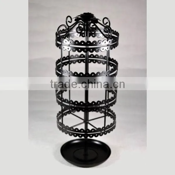 Metal rotating jewelry display stand