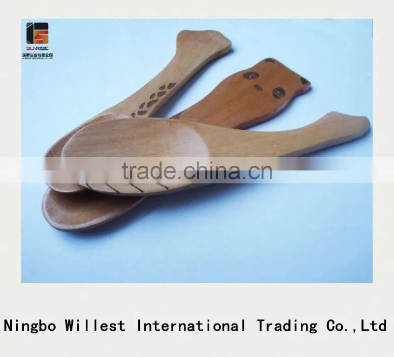 Profesional manufacture wooden lovely spoon, salt or spice kitchen spoons