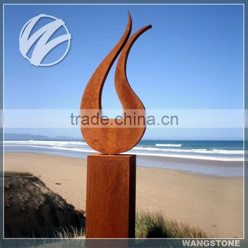 American style corten steel modern sculpture