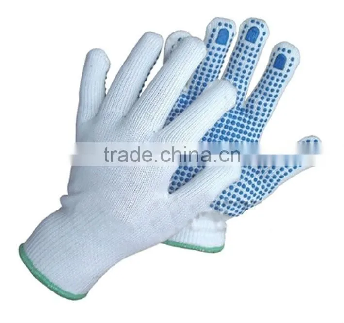 Sunnyhope wholesale pvc dotted cotton hand gloves