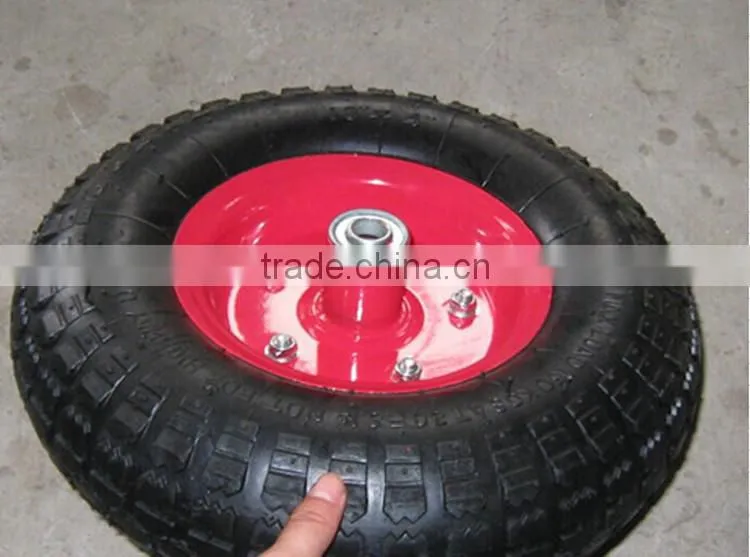 16''*4.00-8 metal rim heavy duty wheel barrow wheel
