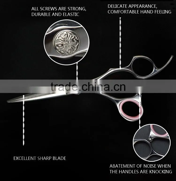 GU-575G JC158 High quality damascus layer steel hair cutting scissors with beautiful finger