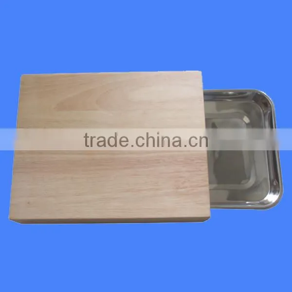 Wooden Cutting Board with tray