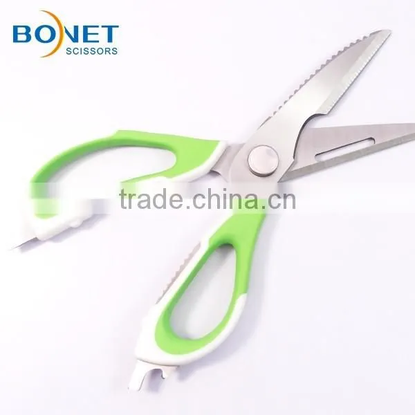 S52033C 9" Kitchen Shears - Come-Apart Multi-function Kitchen Scissors,Dishwasher Safe, Can Opener and Nut Cracker