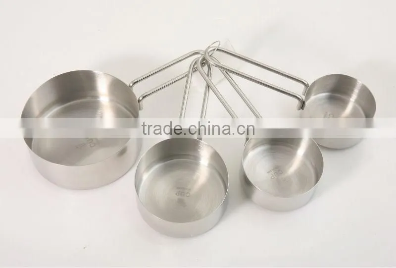 High quality 4pcs stainless steel measuring cups(HMT-06)