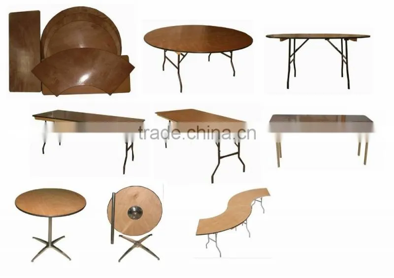 High Quality 6ft Plywood Folding Table with iron suppport popular in New Zealand for sale