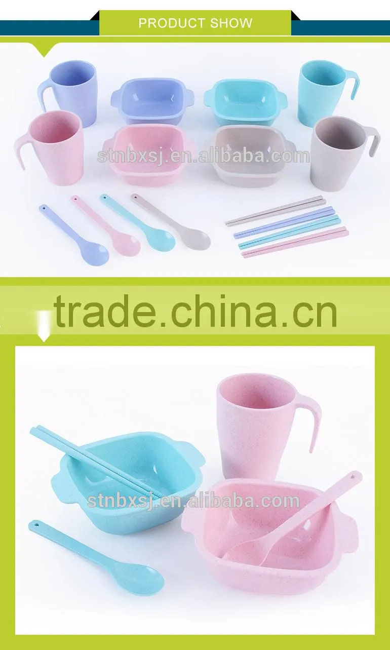 New Material Wheat Straw Packing Cup and Bowl Tableware Production