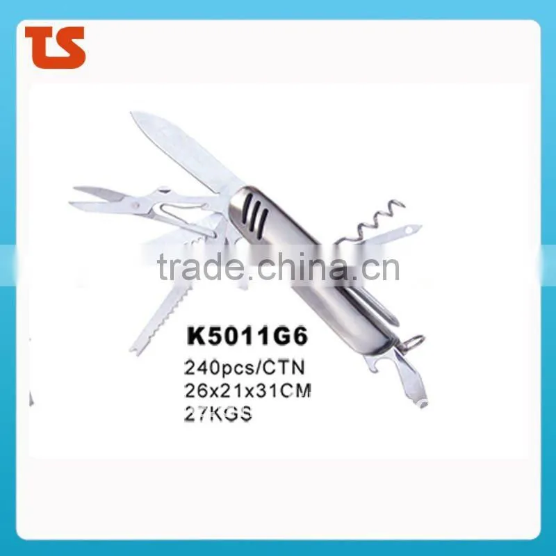 2014 new "STOCK" New design multi knife pocket knife multi function LED knife K5011G2