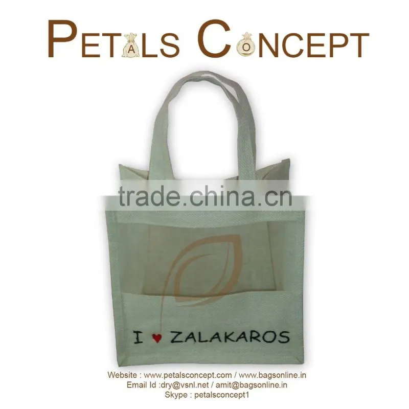 jute bag with window