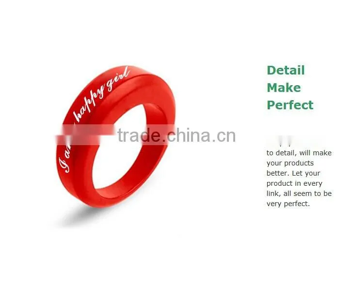 Hot sale colorful custom silicone wedding ring for promotion