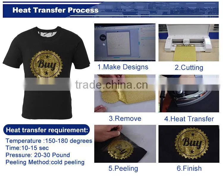 Jiabao custom wholesale cool glitter heat transfer vinyl htv