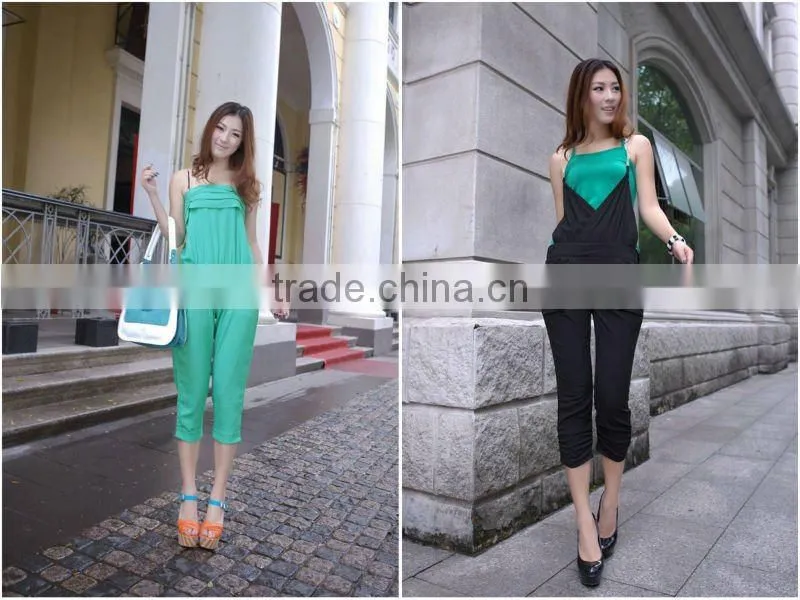 OEM women jumpsuit with gallus