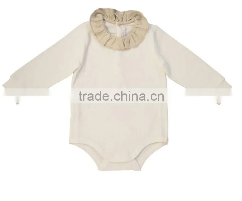 Gorgeous winter pleated collar plain colour baby girls rompers