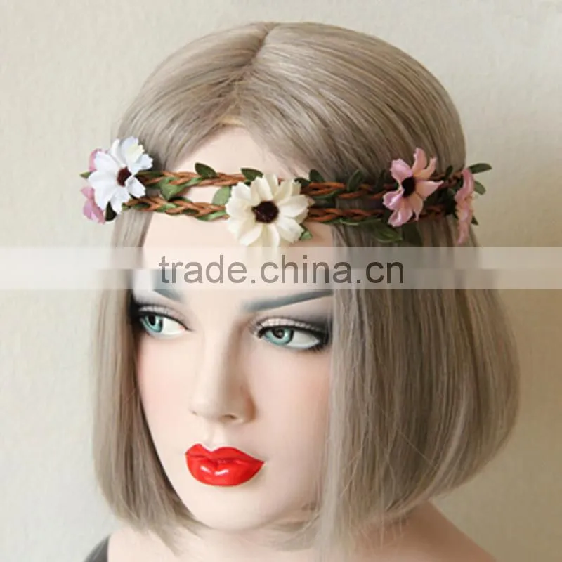 Fashion holiday hair bands Elastic beach style starfish&shell flower hair hoop women flower hair accessory jewelry