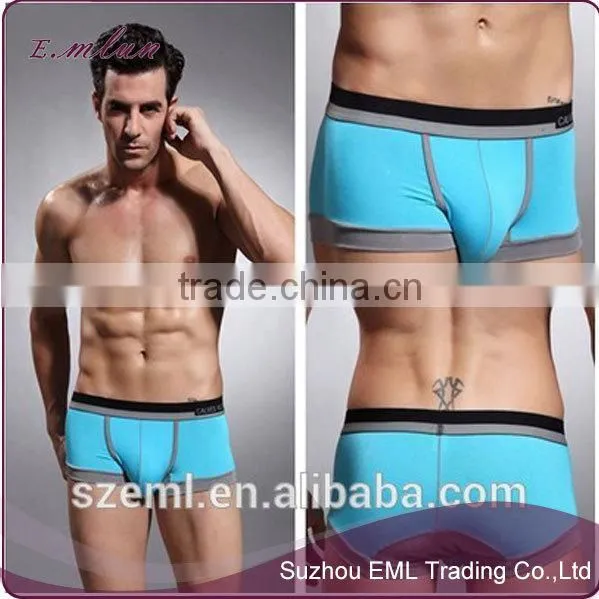 Men custom modal comfortable u convex pouch boxer underwear