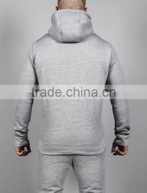 men's heather gray sweatshirts high quality hoodies gym tracksuit