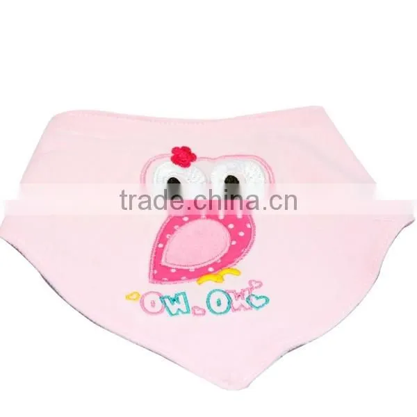 China wholesale baby girls bandana drool bib with snap