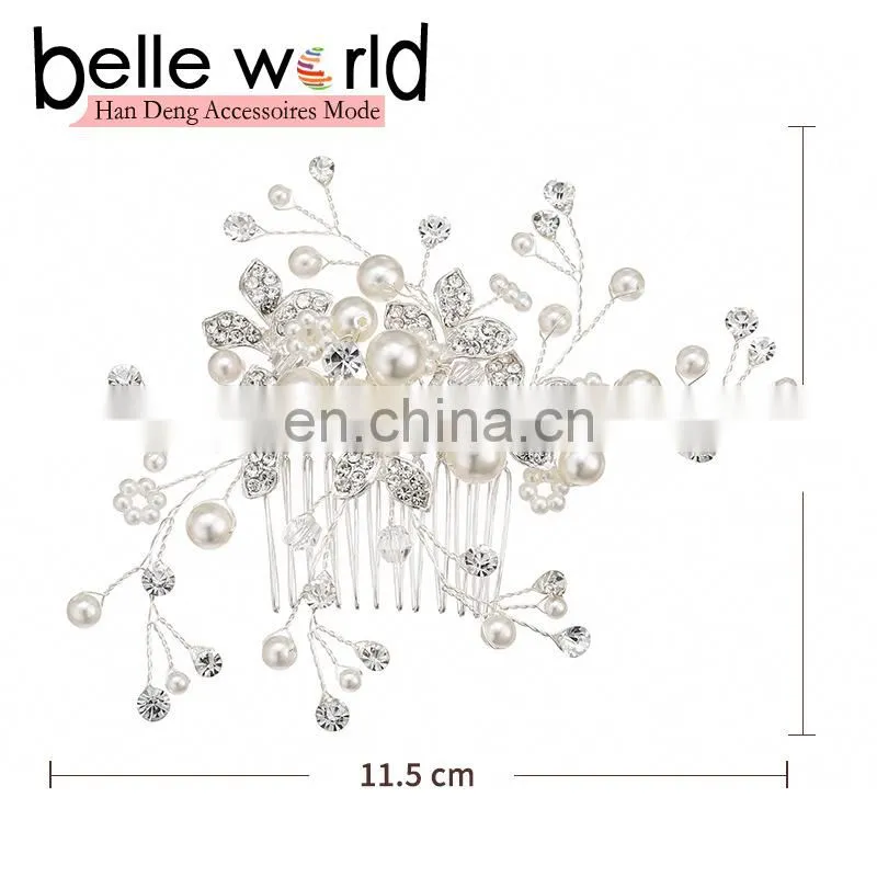 Bride Pearl Floral hair Accessories Hair fork decoration wedding