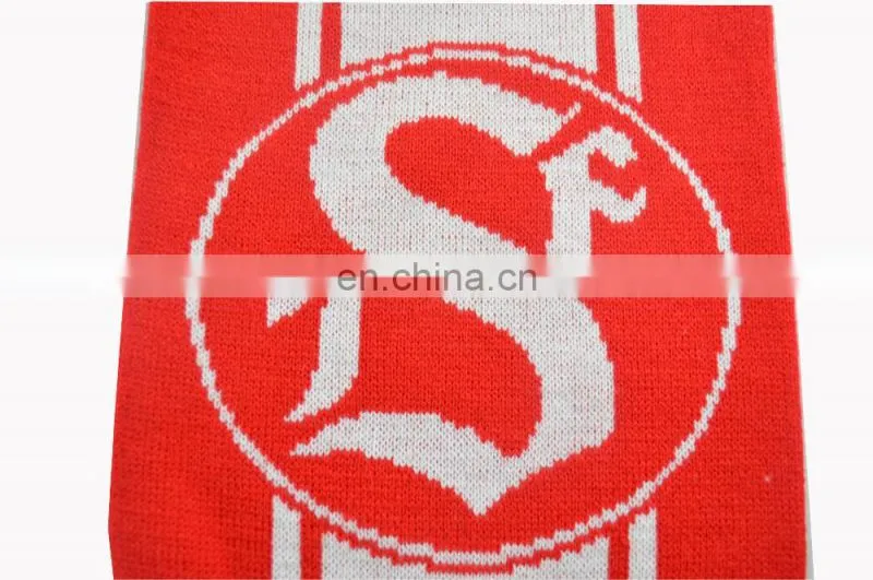 2016 Best Selling Custom Football Knitted Scarves