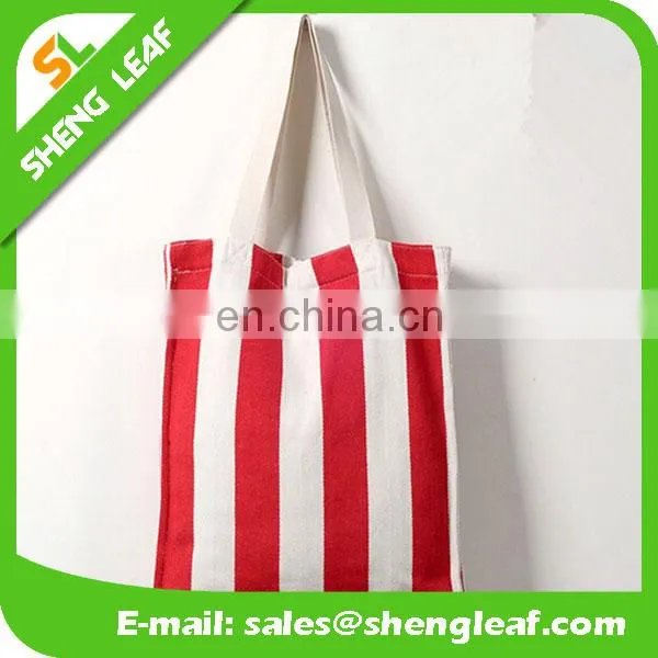 wholesale stripe canvas beach tote bag