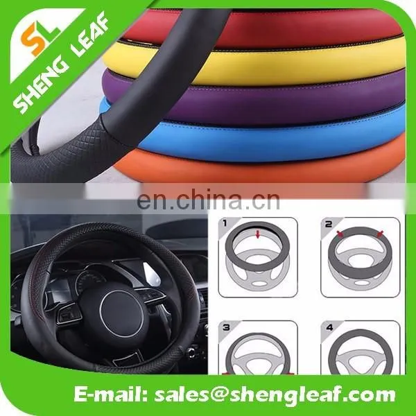 2016 hot selling custom printed logo car silicone steering wheel cover