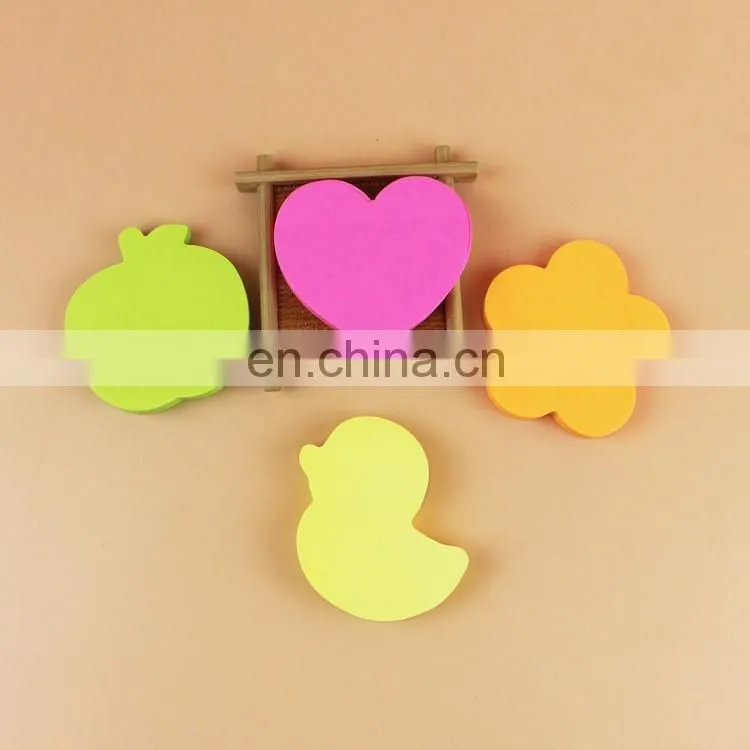 Fancy leaf shaped sticky notes advertising custom sticky notes
