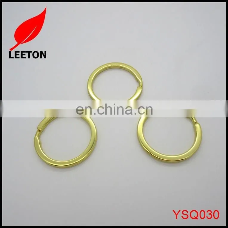 30mm Shiny gold flat split ring for gift