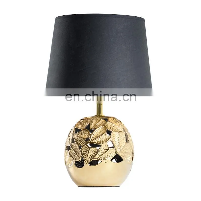 modern ceramic table lamp luxury and china desk lamp with flower pattern
