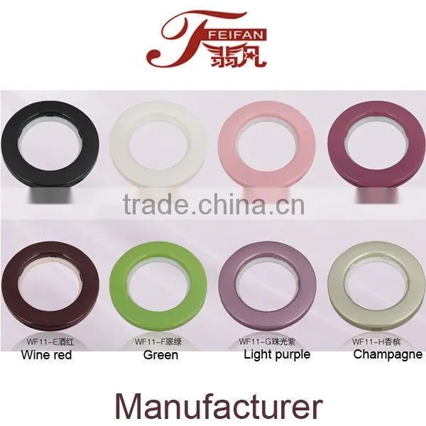 WF11 Series curtain eyelet plastic eyelet curtain accessories abs plastic rings