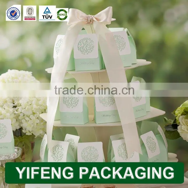 2015 Hollow design box wedding paper folding gift box