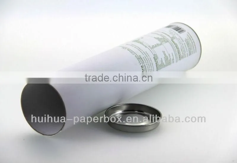composite paper tube with movable plastic lid for wine