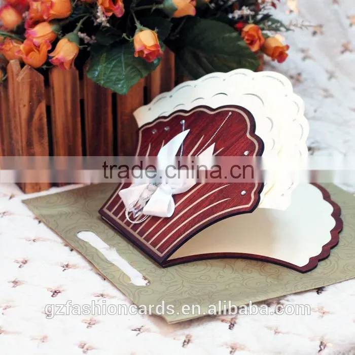 Hot Sale Creative Scallop Shape Wedding Invitation Cards Models