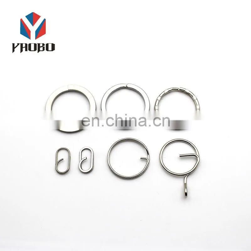 Hot Sell Customize Metal High Quality Key Split Ring Black