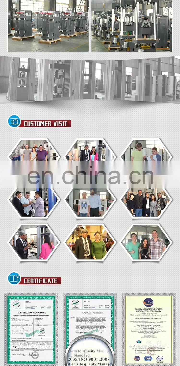 HST 2000kN 200Ton 5000kn 500ton Wire Rope Chain Webbing Sling Tensile Testing Machine Horizontal Test Bed