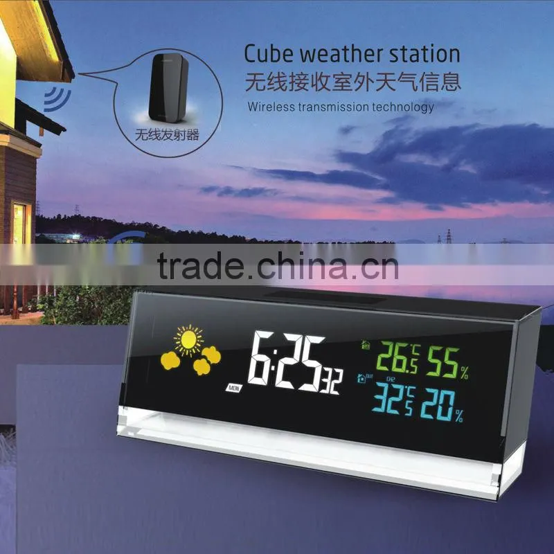 Professional Wireless Weather Station to Monitor Indoor Outdoor Temperature Humidity Thermometer Time