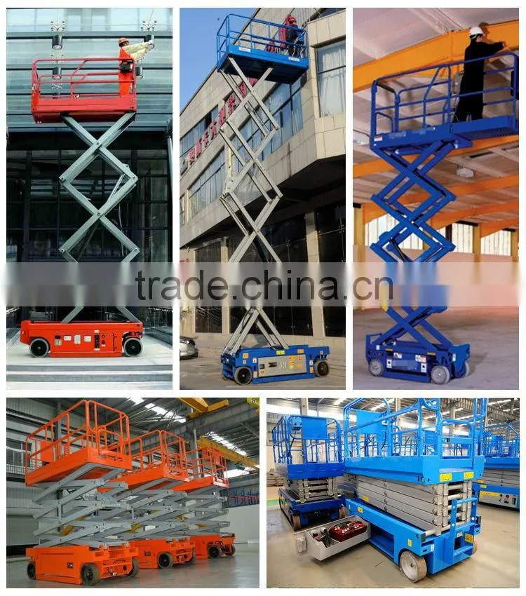 Mobile scissor lift platform 10m, 4 wheels lift platform