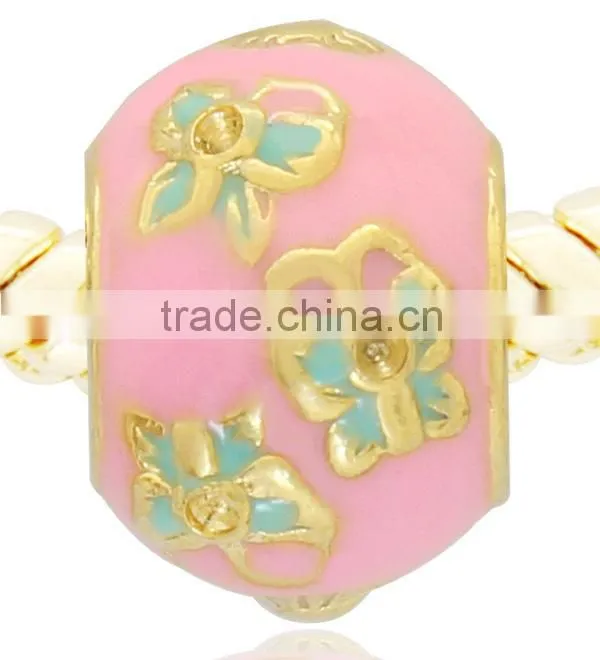 hand enameled faberge egg bead for charms DIY European bracelet