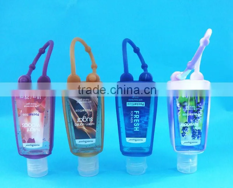 20ml 30ml animal silicone hand sanitizer holder in monkey shape,cute mini shampoo bottle with silicone case