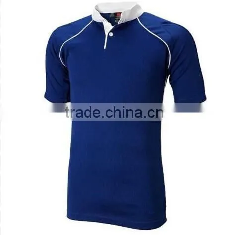 High quality sublimation stretch red white rugby jersey