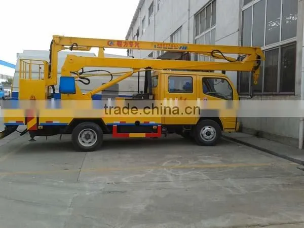 12-16m crew cab aerial lift platform truck